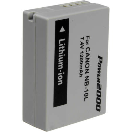 Power2000 NB-10L Replacement Lithium-Ion Battery, 7.4 volt 1200mAh, for Canon Powershot SX40 HS Digital Camera