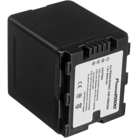 Power2000 Lithium-Ion 7.2v, 2800mAh Camcorder Battery Replacement for Panasonic VW-VBN260