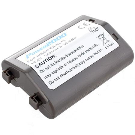 Power2000 EN-EL18 Replacement Lithium-Ion Rechargeable Battery 10.8v 2800mAh for Select Nikon Digital Cameras