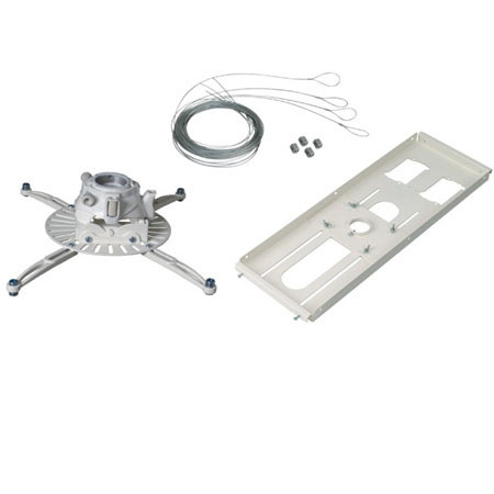 Premier Mounts FTP-FCTA-QL Fine-Tune Projector Mount with False Ceiling Adapter, Quick-Locking Cables, White