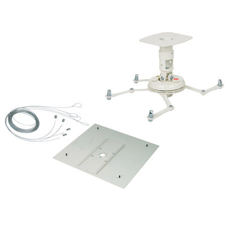 Premier Mounts PBC-FCMA-QL Projector Mount with False Ceiling Adapter and Quick Lock Cable, White