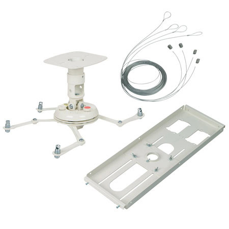 Premier Mounts PBC-FCTAW-QL Projector Mount with False Ceiling Adapter and Quick Lock Cable, White