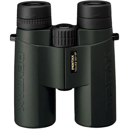 Pentax 10 x 43 DCF SP, Superior Performance Water Proof Roof Prism Binocular with 6.0 Degree Angle of View, Dark Green &amp; Black, U.S.A. image