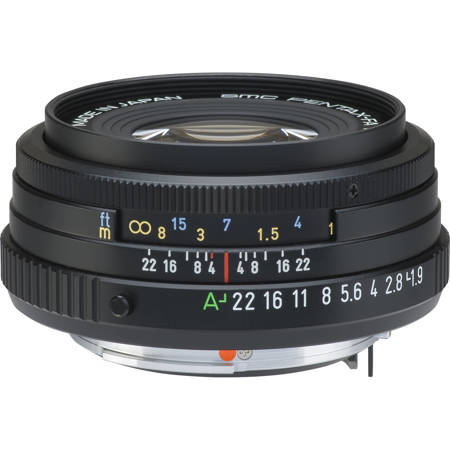 Pentax SMCP-FA 43mm f/1.9 Standard Auto Focus Limited Edition Black Lens with Case &amp; Hood. image