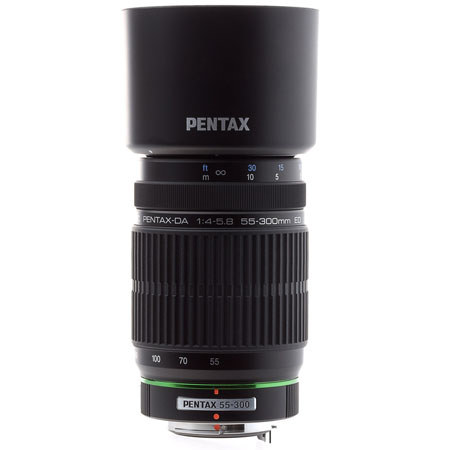 Pentax SMC P-DA 55-300mm f/4.0-5.8 ED Auto Focus Telephoto Zoom Lens with Hood. image