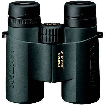 Pentax 8 x 32 DCF SP, Superior Performance Water Proof Roof Prism Binocular with 7.5 Degree Angle of View, Dark Green &amp; Black, U.S.A. image