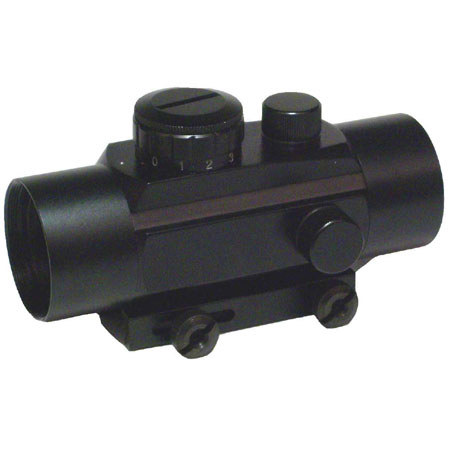 Pentax 1 x 30mm Gameseeker Red Dot Rifle, Shotgun &amp; Handgun Scope, Matte Black Finish with 4 MOA Illuminated Reticle, Water Proof image