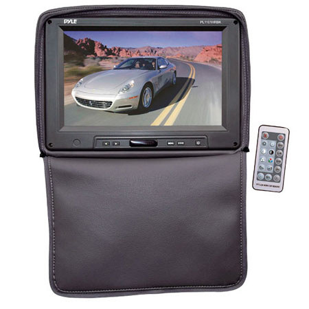 Pyle PL1101HR Adjustable Headrest with Built-In 11" TFT/LCD Monitor, IR Transmitter & Cover, 1024x600 Resolution, Black
