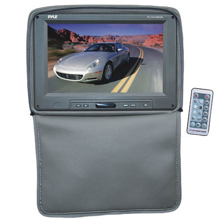 Pyle PL1101HR Adjustable Headrest with Built-In 11" TFT/LCD Monitor, IR Transmitter & Cover, 1024x600 Resolution, Gray