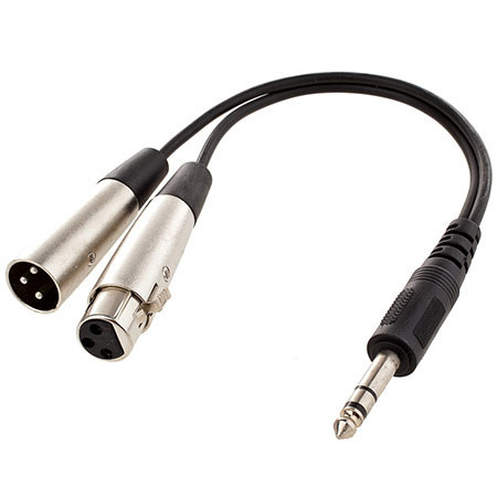 Pyle PCBL3F3 1/4" Sereo Phone Male to 1 XLR Male and 1 XLR Female Y-Cable (1')