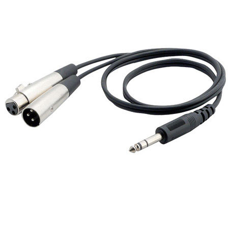 Pyle PCBL3F3 1/4" Sereo Phone Male to 1 XLR Male and 1 XLR Female Y-Cable (3')
