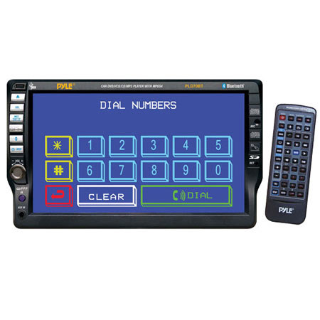 Pyle PLD70BT 7" TFT Touch Screen DVD/VCD/CD/MP3/CD-R/USB/AM/FM/RDS Receiver & Bluetooth System