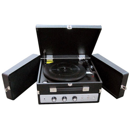 Pyle PLTTB8UI Classical Vinyl Turntable Record Player with PC Encoding/iPod Player/AUX Input & Dual Fold-Out Speaker System
