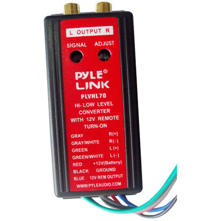 Pyle PLVHL70 2-Channel High Level to Low Level Converter with 12V Remote Turn-On