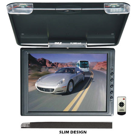 Pyle PLVWR1442 14.7" High Resolution TFT Roof Mount Monitor, IR Transmitter, 4:3 Display Format