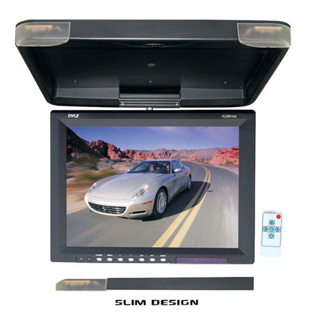 Pyle PLVWR1544 15.1" Flip Down Roof Mount TFT LCD Monitor & IR Transmitter