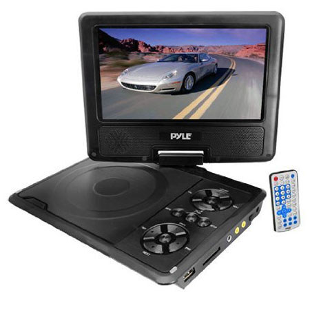 Pyle 7" Portable TFT/LCD Monitor with Built-In DVD Player, MP3/MP4/USB SD Card Slot