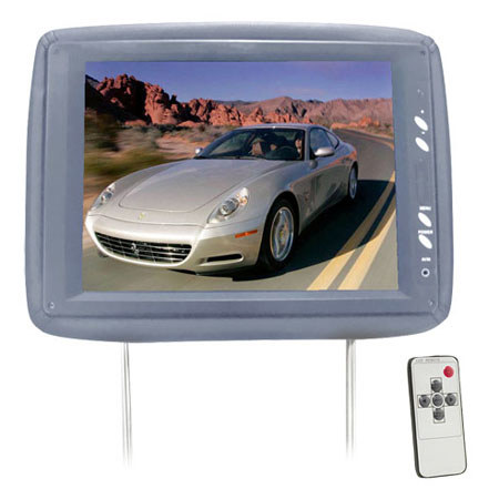 Pyle PL1104HR Adjustable Headrest with Built-in 11.3" TFT/LCD Monitor and IR Transmitter, Gray