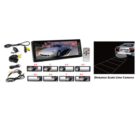 Pyle PLCM105 10.2" TFT LCD Rear View Mirror Monitor with Back Up Camera, 420 TV Lines Camera Resolution