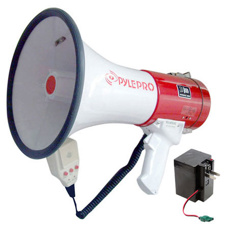 Pyle PMP55R Professional Piezo Dynamic Megaphone With Recording Function & Rechargeable Batteries