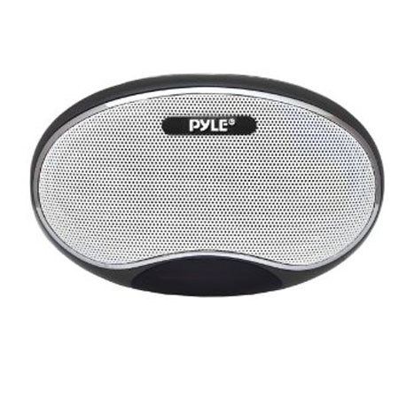 PyleHome PSPFM1B Portable MP3 Speaker with Lithium Rechargeable Battery, LED Display, MP3/Micro SD/USB/Laptop, FM Radio, Aux Input, Black