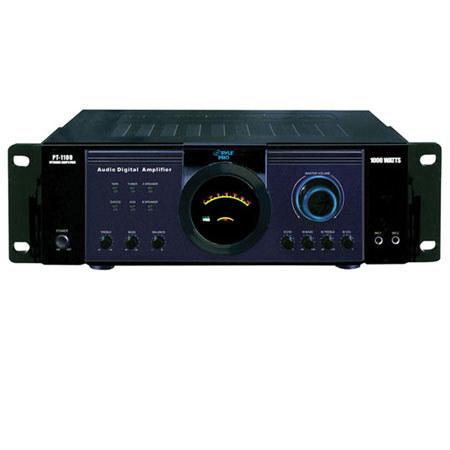 UPC 068888888493 product image for Pyle PT1100 1000 W Power Amplifier, 20-20,000 Hz Frequency Response, 33k ohm Inp | upcitemdb.com