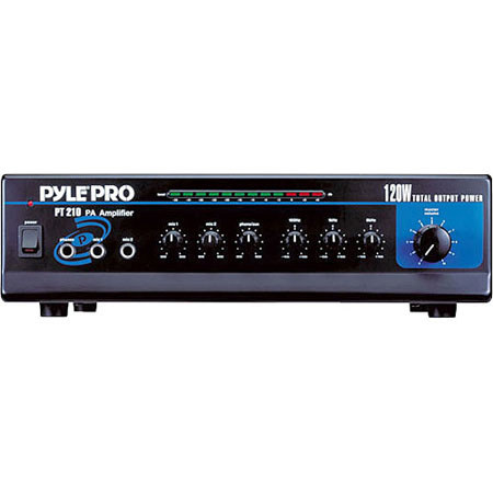 Pyle 120 W Microphone PA Mono Amplifier with 70 V Output and Mic Talkover