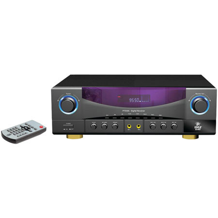 Pyle Two Channel 350 Watts Built-In AM/FM Radio Amplifier Receiver