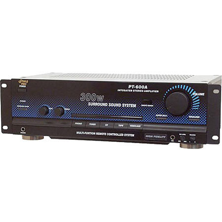 Pyle 300 W Stereo Receiver/Amplifier, EQ Presets, Front Panel Headphone Jack