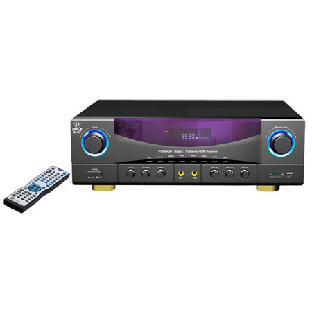 Pyle 7.1 Channel 350 Watts Amplifier Receiver, AM/FM Radio, USB/SD Card, HDMI