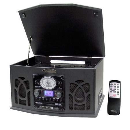Pyle Vintage Turntable with CD/Cassette/Radio/Aux-In/USB/SD/MP3 and Vinyl-to-MP3 Encoding