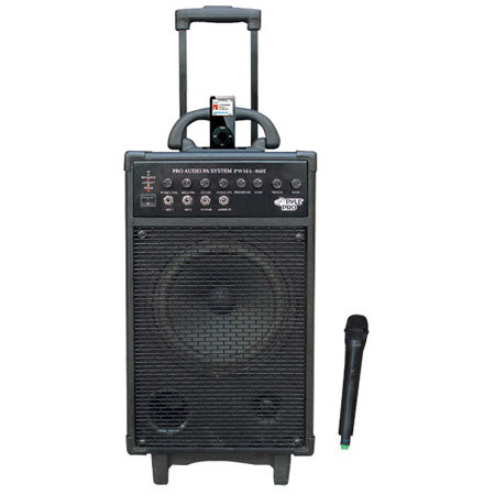 Pyle 500 W VHF Wireless Battery Powered PA System with iPod Dock