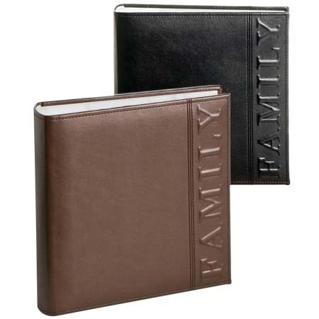 Prinz Heritage Family Library Bound Photo Album, Random Solid Color Covers, Holds 200 4" x 6" Photos, 2 Per Page image