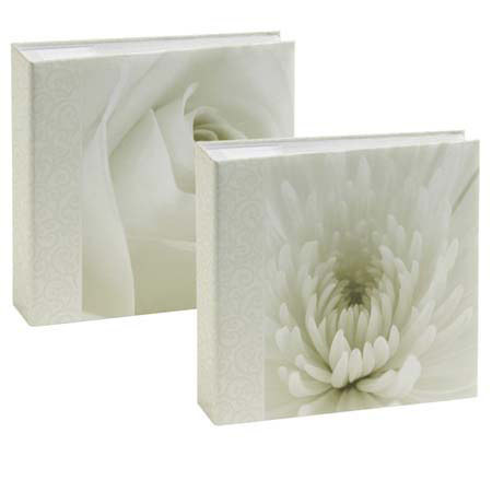 Prinz Fancy Florets Library Bound Photo Album, Random Solid Color Covers, Holds 200 4" x 6" Photos, 2 Per Page image
