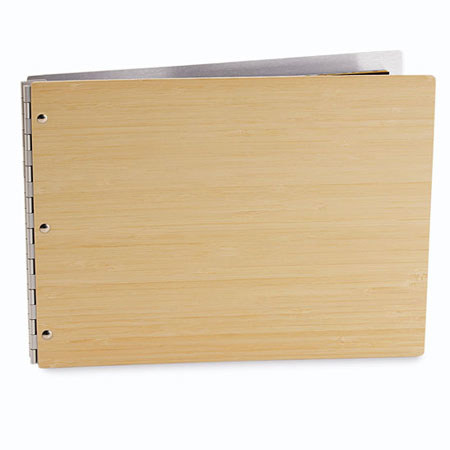Pina Zangaro Bamboo Screwpost 11" x 14" Presentation Book, Landscape Format, Natural image