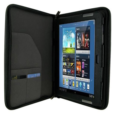 rooCASE Executive Leather Case Cover for Samsung Galaxy Note 10.1 Tablet, Black