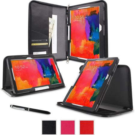 rooCASE Executive Portfolio Leather Case for Galaxy Tab Pro 10.1/Note 10.1 (2014 Edition), Black