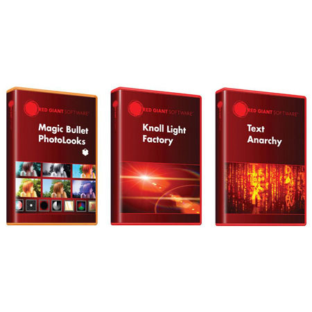 Red Giant Adorama Production Bundle: includes Knoll Light Factory for Photoshop, Magic Bullet PhotoLooks V1.5, Red Giant Text Anarchy V2.4 Software, Software fo