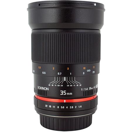 Rokinon 35mm f/1.4 Manual Focus Lens for Nikon Digital SLRs With Automatic Chip