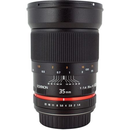 Rokinon 35mm f/1.4 Manual Focus Lens for Nikon Digital SLRs With Automatic Chip