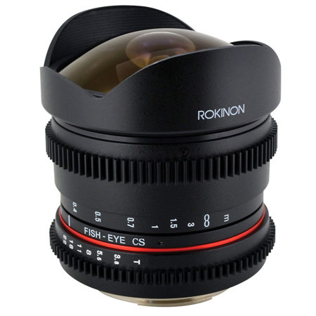 Rokinon 8mm t/3.8 Fisheye Cine VDSLR Lens for Canon