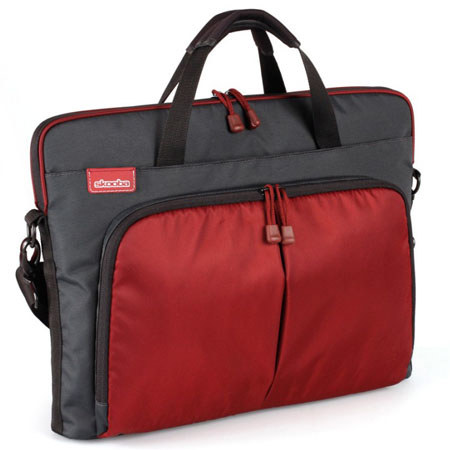 Skooba Techlife Slim Case for 15-15.6" Laptops, Charcoal/Red