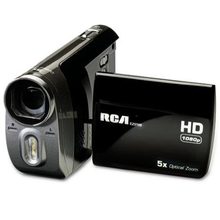 RCA EZ5100R Palm Style 1080P High Definition Digital Camcorder, 1440x1080 Resolution, 2.4