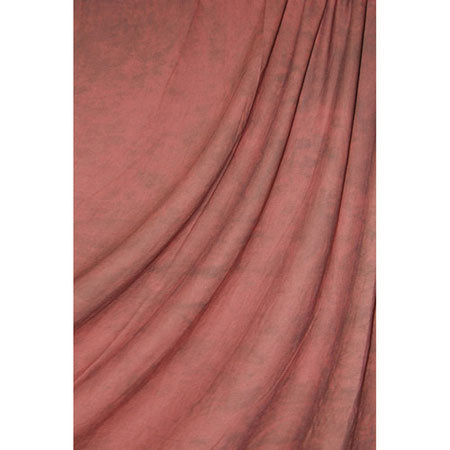 Savage Accent Series, 10x24' Dyed Crushed Muslin Background, Style; Sedona Red, Color: Medium Red with Dark Gray Swirls
