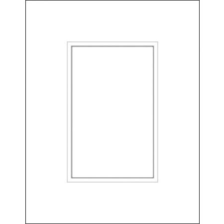 Savage ProMatte, Double 16" x 20" Photo Mat with 11" x 14" Opening, Bevel Cut, Acid Free, Dual Colors: Polar White / Polar White image