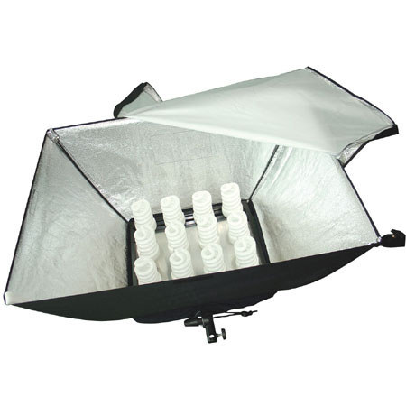 Savage E-27 Fluorescent Continuous Light Unit with Twelve 24 watt 5000k Bulbs, 120 Volts. image