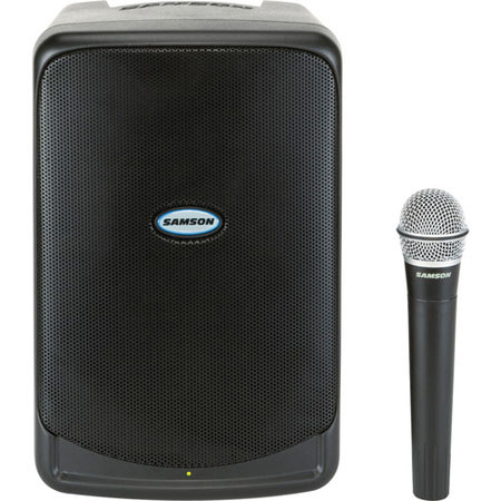 Samson SAXP40IW Portable PA Speaker with iPod Dock, Wireless Microphone System