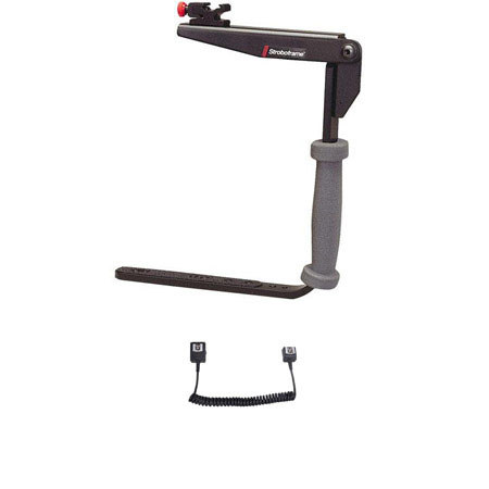 Stroboframe Quick Flip 350 - 35mm Flash Bracket with Adorama Off-Camera eTTL2 3' Coiled Flash Cord for Canon EOS image