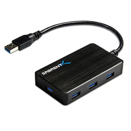 Sabrent 7-Port Portable USB 3.0 Hub with 4A Power Adapter for Ultra Book/MacBook Air/Windows 8 Tablet PC
