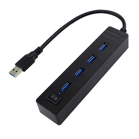 Sabrent 4 Port Portable USB 3.0 Hub with Power Switch for Ultra Book/MacBook Air/Windows 8 Tablet PC